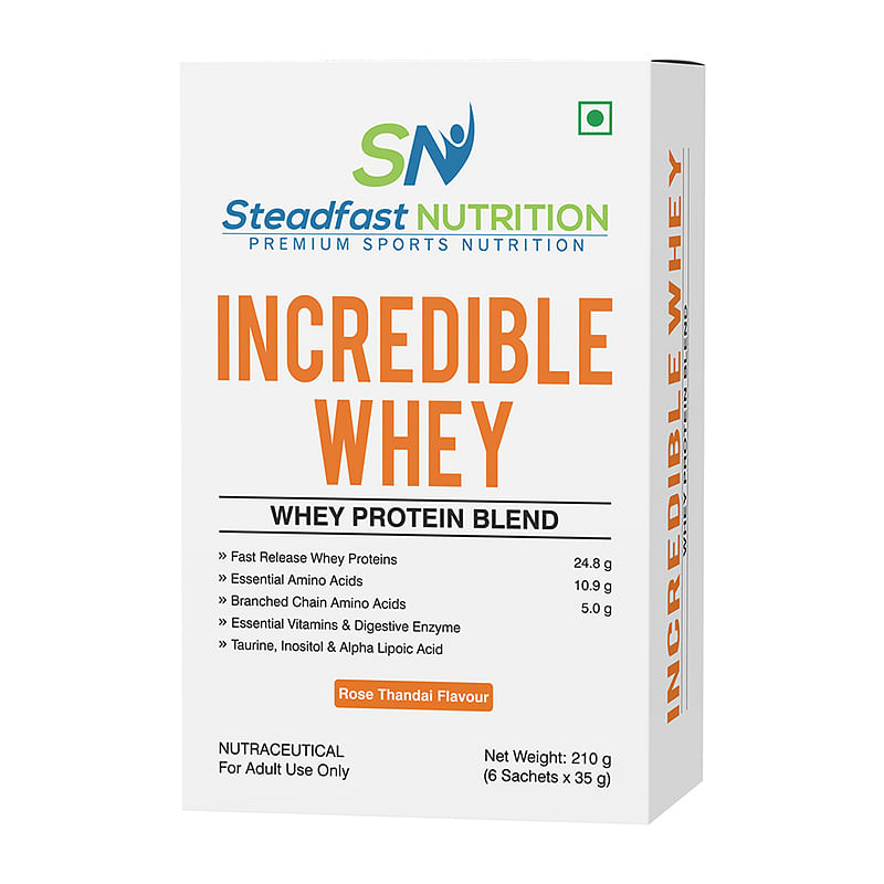 

Steadfast Nutrition Incredible Whey Protein| Isolate and Concentrate Fast release Protein Powder for Men and Women No added preservatives (Rose Tha...