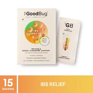 The Good Bug IBS Rescue SuperGut Powder for Constipation Relief & Irritable Bowel Syndrome | Pre & Probiotic Supplement for Men & Women |15 Days Pack