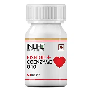 INLIFE Fish Oil Coenzyme Q10 Omega 3 Supplement (Fast Release) - 60 Liquid Filled Capsules