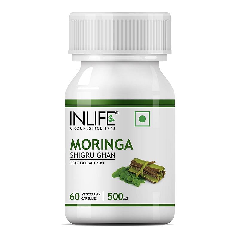 

INLIFE Moringa Oleifera Leaf Extract Supplement 500 mg - 60 Veg Capsules