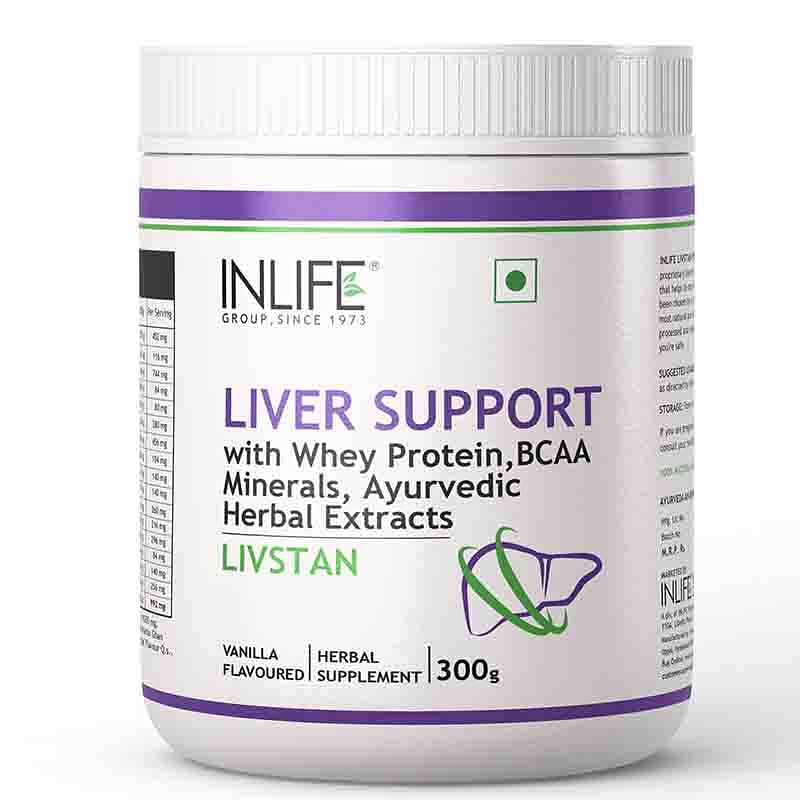 

INLIFE Livstan Liver Support Protein Powder Supplement Whey Protein Powder & Ayurvedic Herbs, 300 grams (Vanilla)