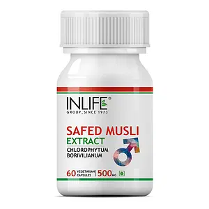 INLIFE Safed Musli Extract, 500mg (60 Veg Capsules)