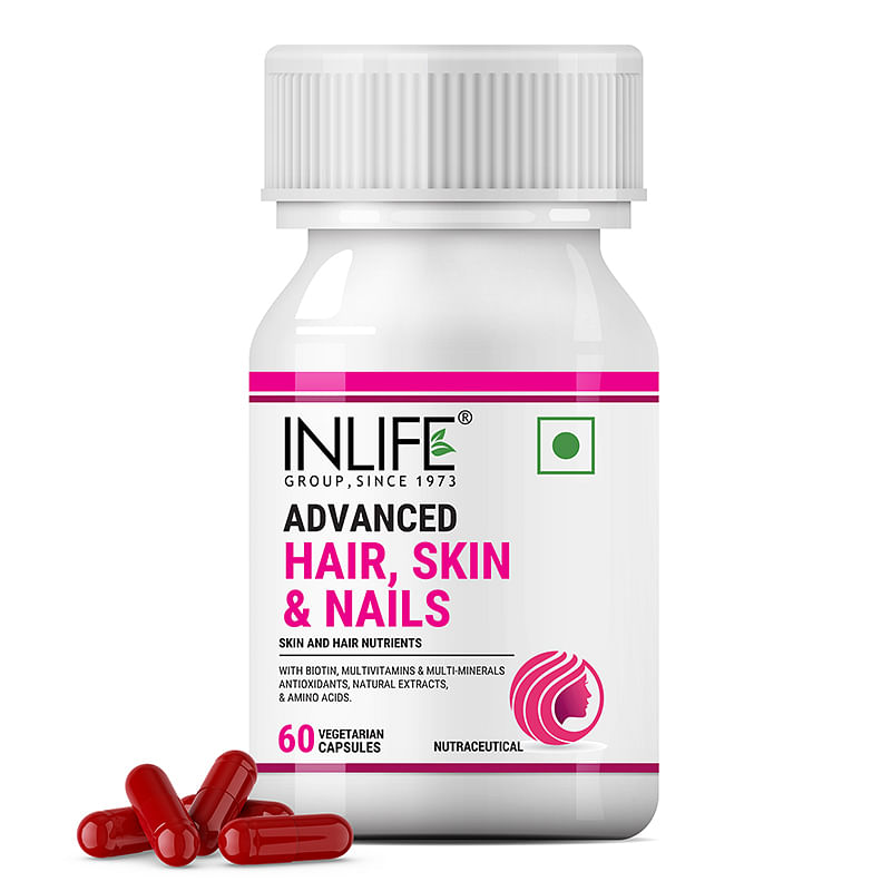 

Inlife Biotin Advanced Hair Skin & Nails Supplement with Multivitamin Minerals Amino Acids for Hair Care – 60 Capsules (Pack of 1)