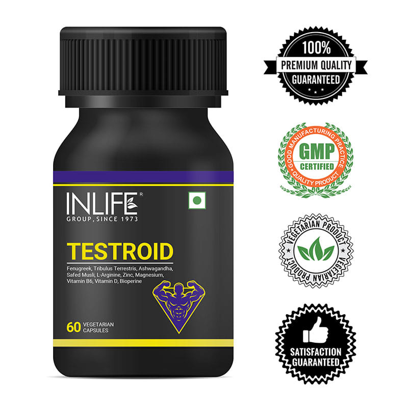 INLIFE Testroid Testosterone Supplement for Men with Zinc