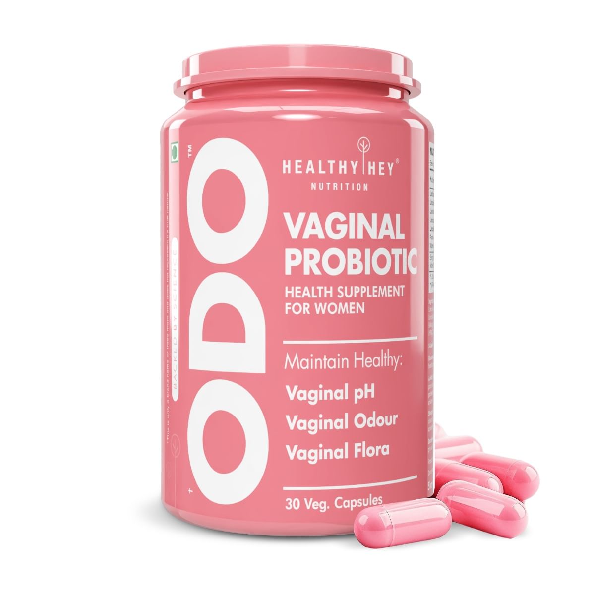 

HealthyHey ODO Vaginal Probiotics for Women pH Balance with Prebiotics & Lactobacillus Probiotic Blend - Vaginal Health Supplement - Promote Health...