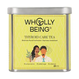 Wholly Being Thyroid Care Tea for Hypothyroidism with Kanchnar, Gotu Kola, Flaxseed etc(20 tea bags)