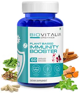BIOVITALIA ORGANICS Immunity Booster | Support immune System | Boost Energy Level | Enhances Vitality | 60 Capsules