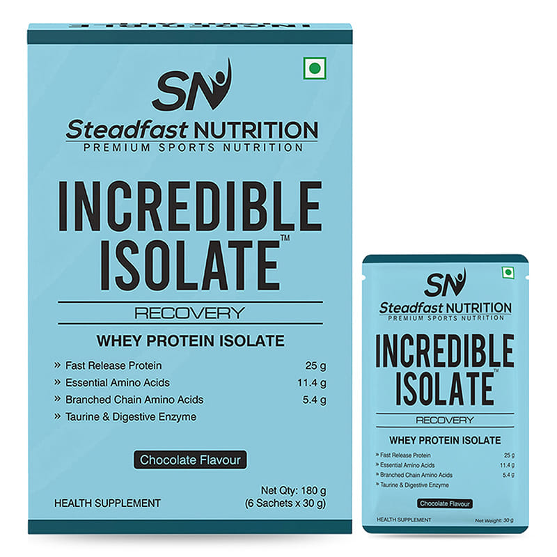 Steadfast Nutrition Incredible Isolate Whey Isolate Protein |100% Pure Isolate Powder with 25g Protein |Muscle Building & Weight Loss Supplement | Instant muscle recovery (Chocolate)-image-20