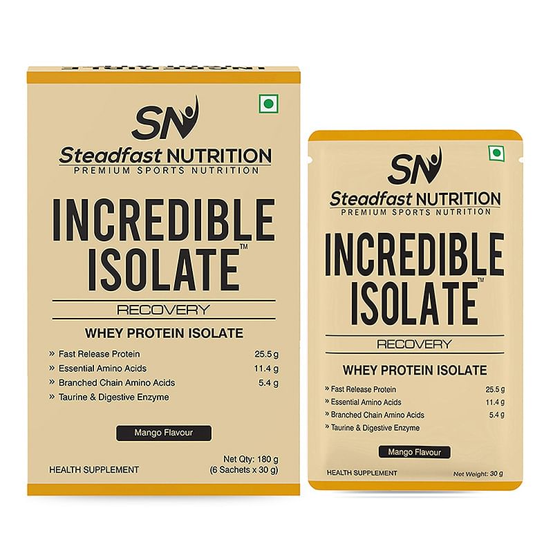 

Steadfast Nutrition Incredible Isolate Whey Isolate Protein | 100% Pure Isolate Powder with 25g Protein | Muscle Building & Weight Loss Supplement ...