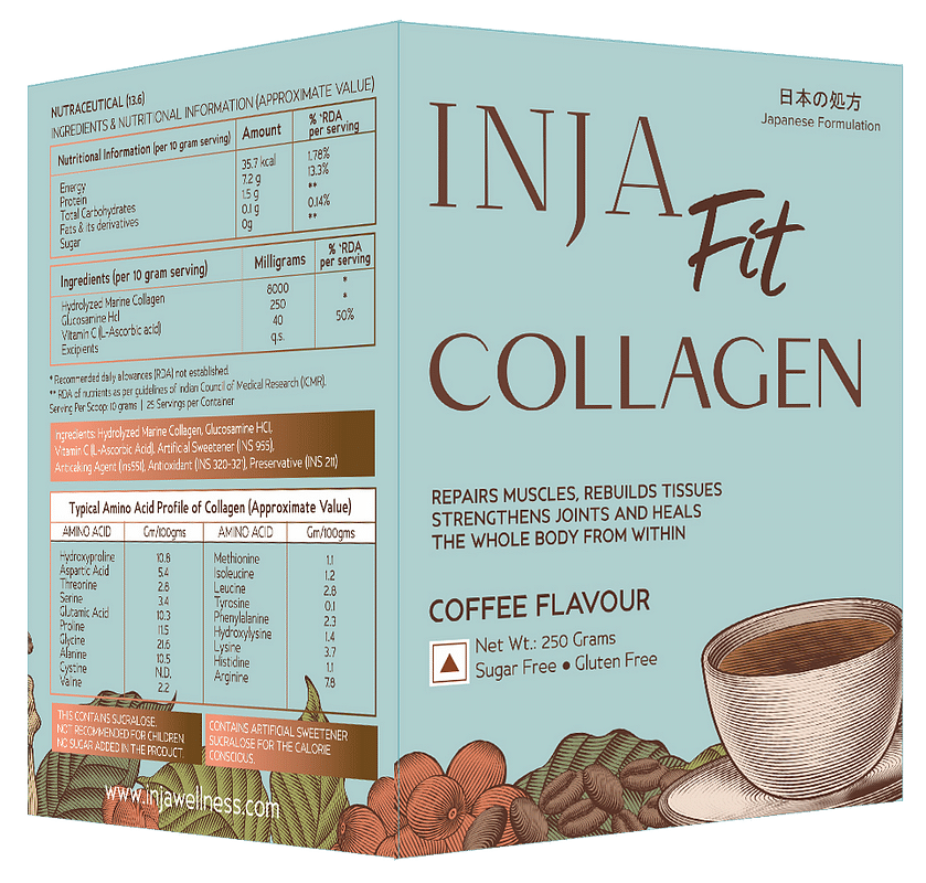 

INJA Fit Collagen Coffee Flavour, Finest Marine Collagen with Vit C & Glucosamine, Japanese Formulation, For Healthy Joints, Muscles, Tissues, Skin...