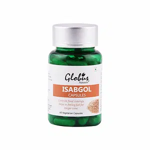Globus Naturals Isabgol Capsules for Controlling Food Cravings 60 Vegetarian