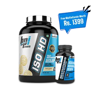 BPI Sports Iso Hd | Whey protein isolates | Muscle Growth, Recovery, Weight Loss, Meal Replacement | Low Carb, Low Calorie | for Men & Women | 2 kg