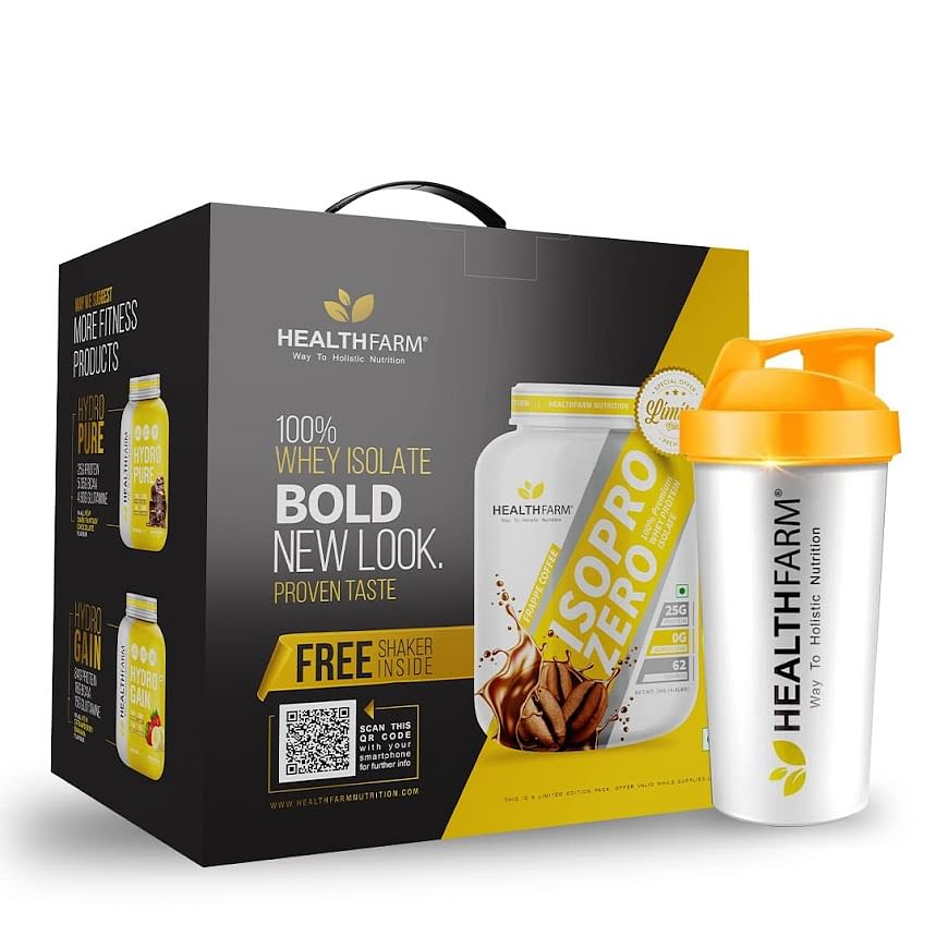 

Healthfarm Isopro Zero Whey Isolate Protein 2kg | 62 Servings | 25g Isolate Protein | Frappe Coffee