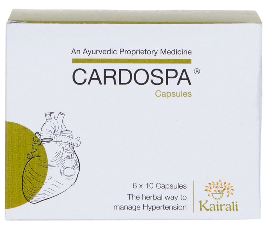

Kairali CardoSpa - Effective Ayurvedic Medicine for High Blood Pressure (Hypertension) 60 Capsules