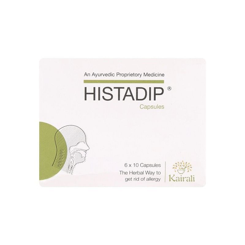 

Kairali Histadip Capsules - Ayurvedic Medicine for Nasal Allergies (60 Capsules)