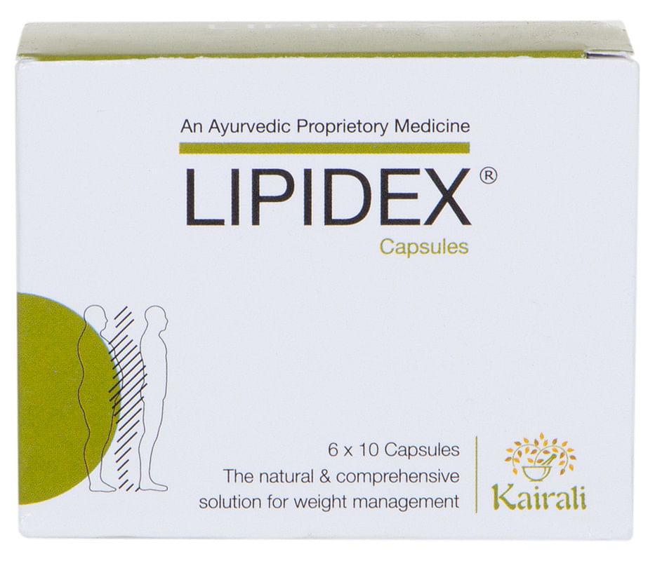 

Kairali Lipidex Capsules - Safe and Effective Ayurvedic Medicine for Weight Loss (60 Capsules)