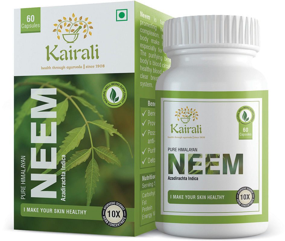 

Kairali Neem Capsules - Ayurvedic Medicine for Blood Purification & Detoxification (60 Capsules)