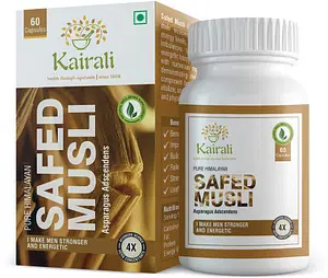 Kairali Safed Musli Capsules - Ayurvedic Medicine for Sexual Health, Stamina & Strength-Only for Men (60 Capsules)