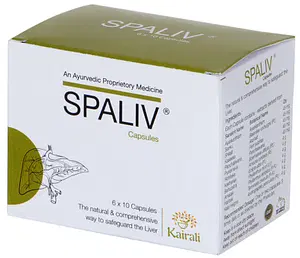 Kairali Spaliv Capsules - Best Ayurvedic Medicine for Liver Disease and Liver Protection (60 Capsules)