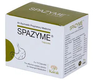 Kairali Spazyme Capsule - Ayurvedic Medicine for Gastric & Digestive Problems (60 Capsules)