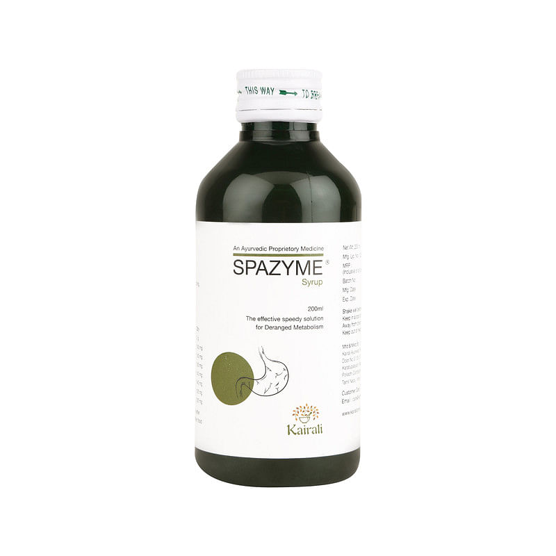 

Kairali Spazyme Syrup - Ayurvedic Gastric & Antacid Syrup (Digestive Syrup) (200 ml)