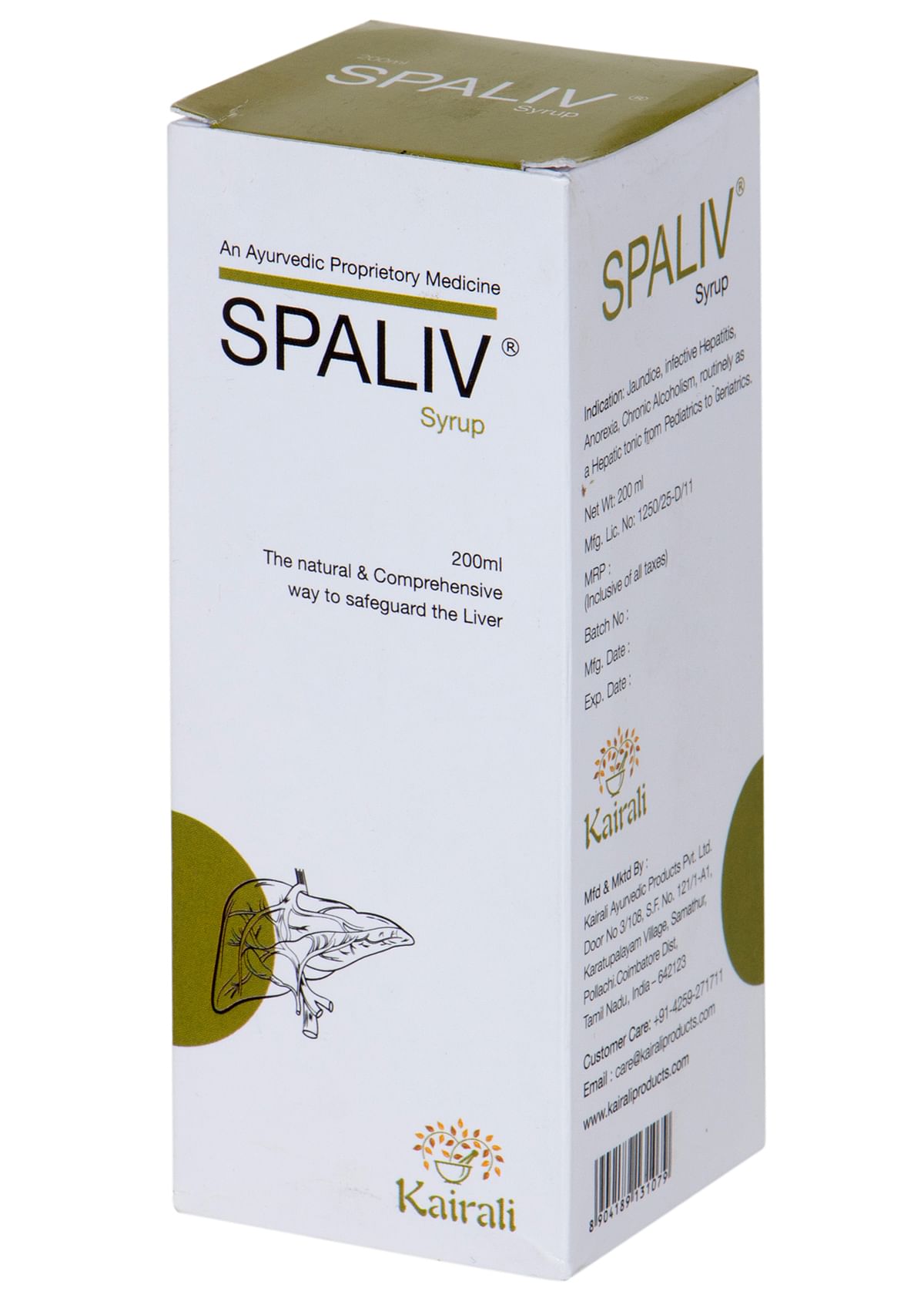 

Kairali Spaliv Tonic - Best Ayurvedic Liver Syrup to Restore the Liver Functionality (200 ml)