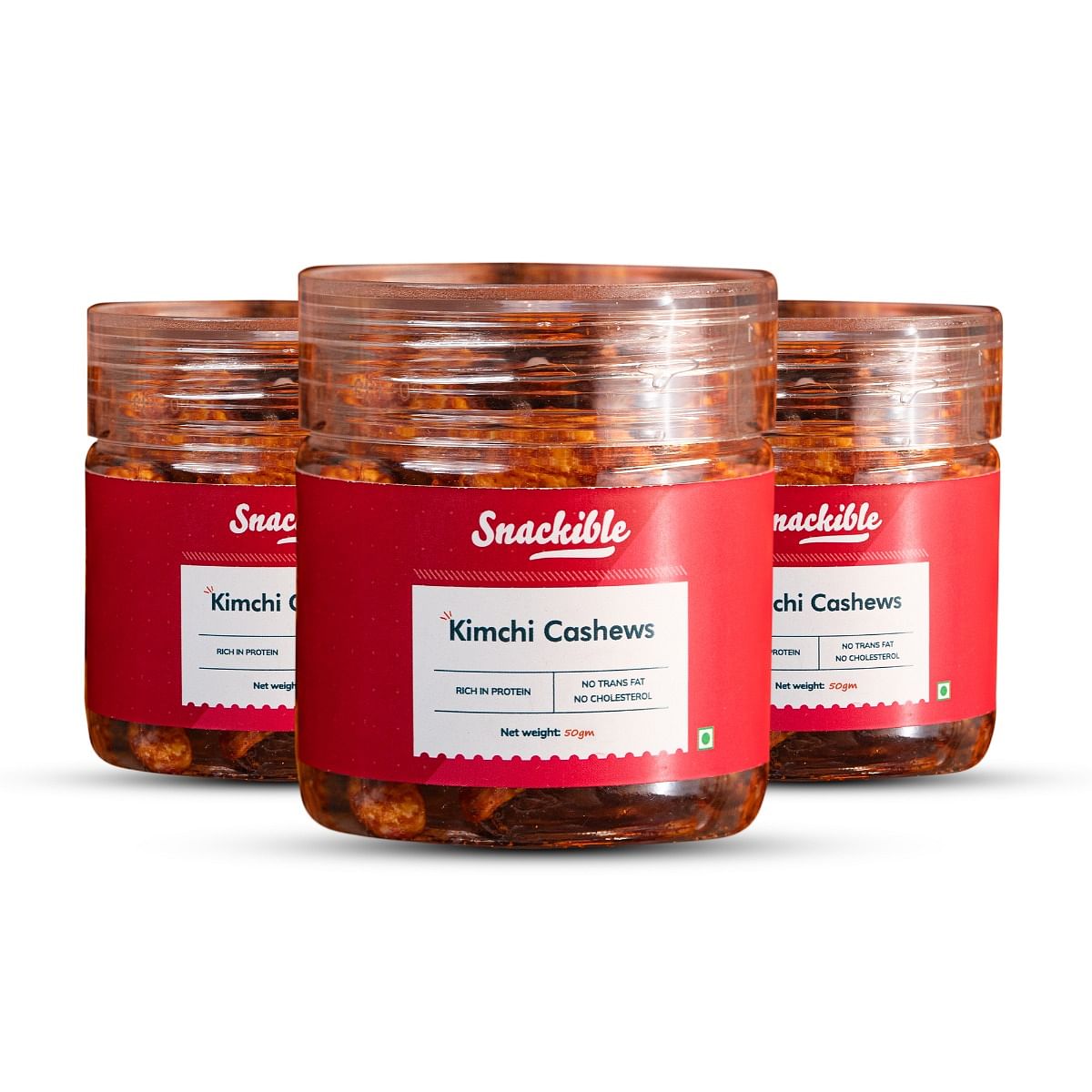 

Snackible Kimchi Cashews 50gm x 3 (Pack of 3)