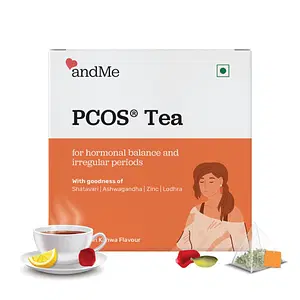 andMe PCOS PCOD Tea For Hormonal Balance, Kashmiri Kahwa Flavour - 30 Tea Bags