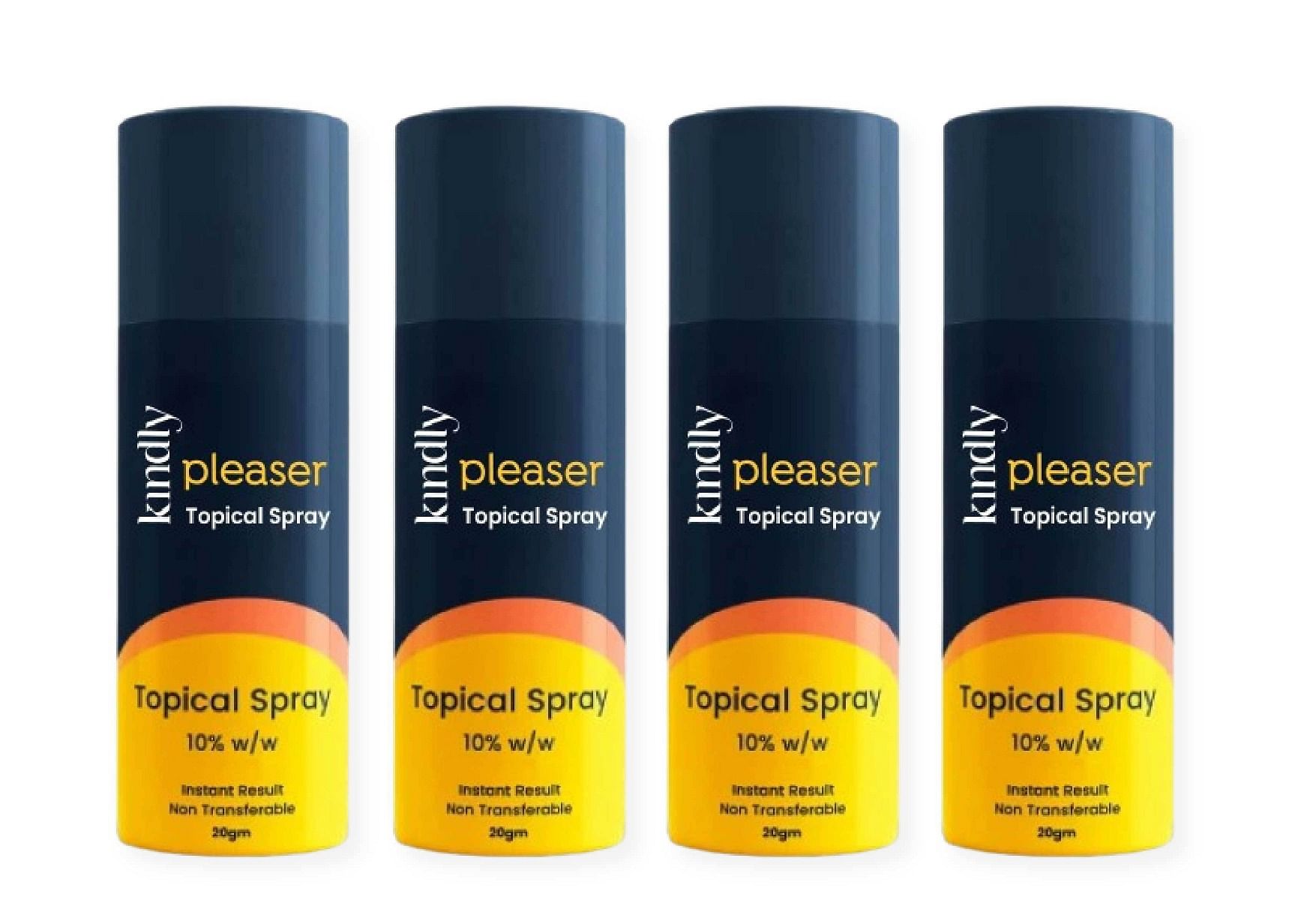 

Kindly Health Pleaser Topical Spray | Non-Transferrable Spray For Men | 80 gm | Pack of 4