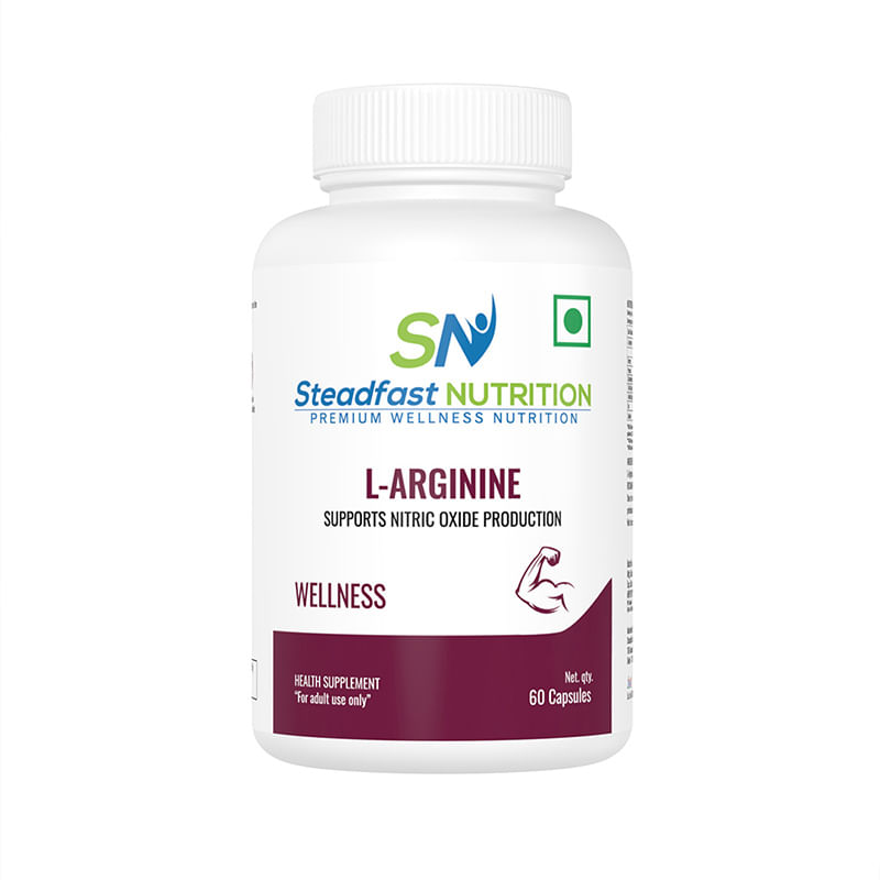 

Steadfast Nutrition L- Arginine — 60 Vegetarian Capsules|L-Arginine: 500mg Pre- Workout Supplement|Boosts Nitric Oxide Production,Increases Energy ...
