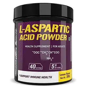 HealthyHey Sports L- Aspartic Acid Powder - Lemon Flavour - 200g