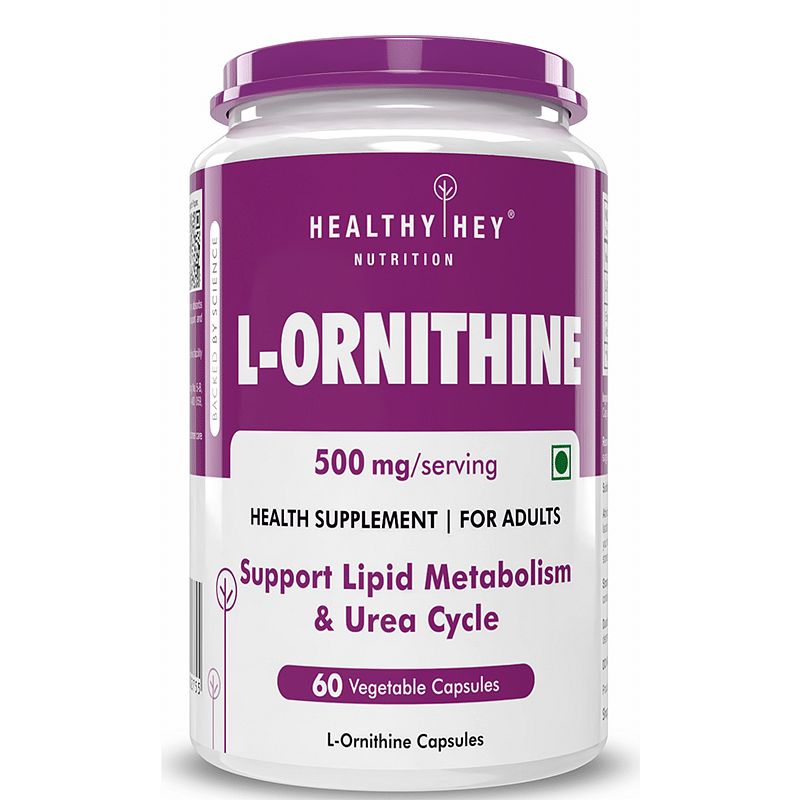 

HealthyHey Nutrition L-Ornithine 60 Vegetable Capsules