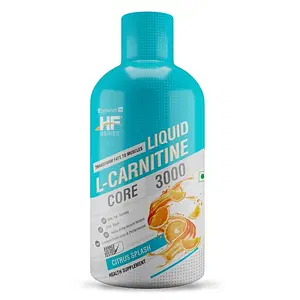 HF Series Liquid l carnitine 3000mg for fat loss|Convert Fat to Muscle|Supports Weight loss|450ml-15ml One Serving Size,Flavour-Citrus Splash