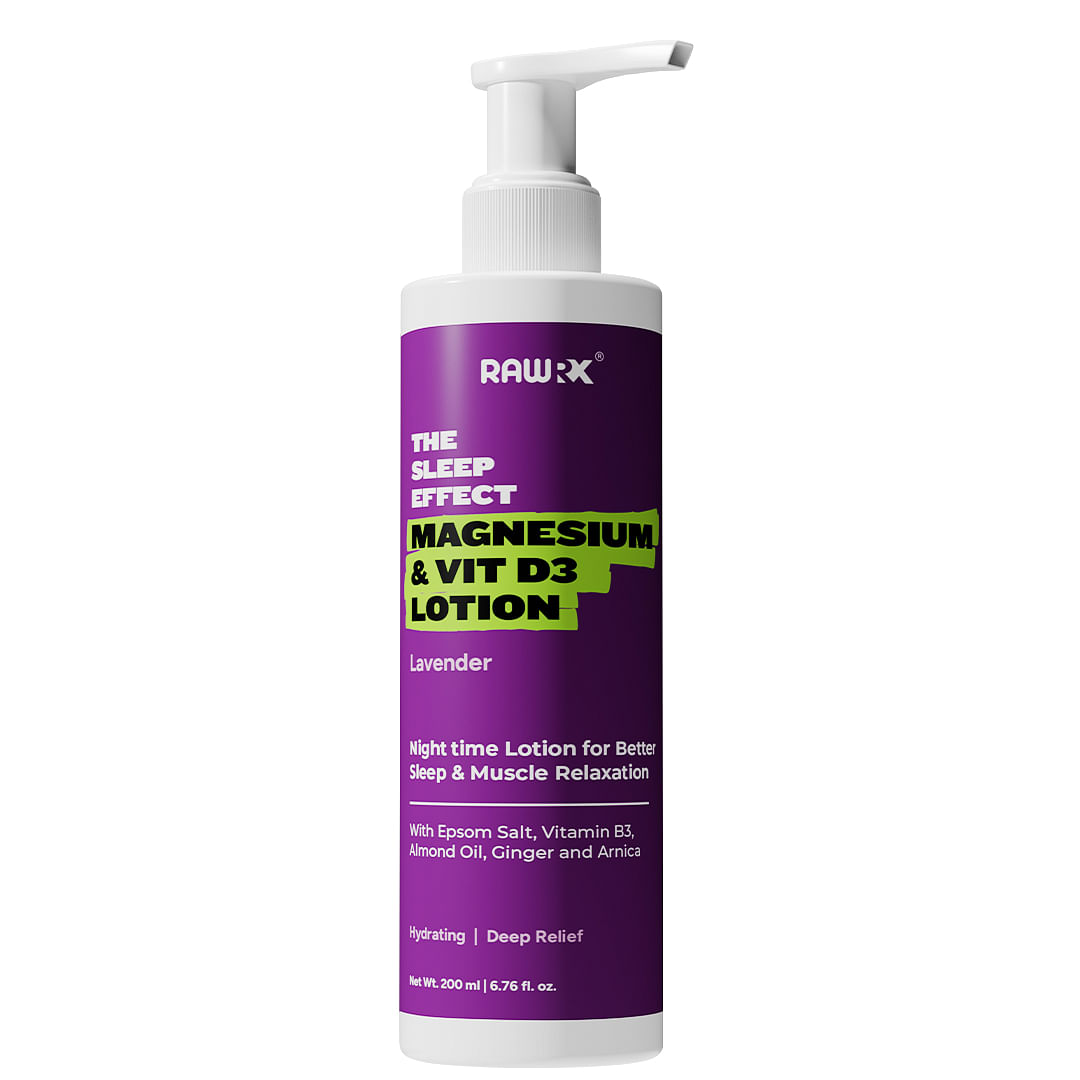 

RawRX Magnesium & Vitamin D3 Lotion (Lavender) for Sleep & Muscle Relaxation
