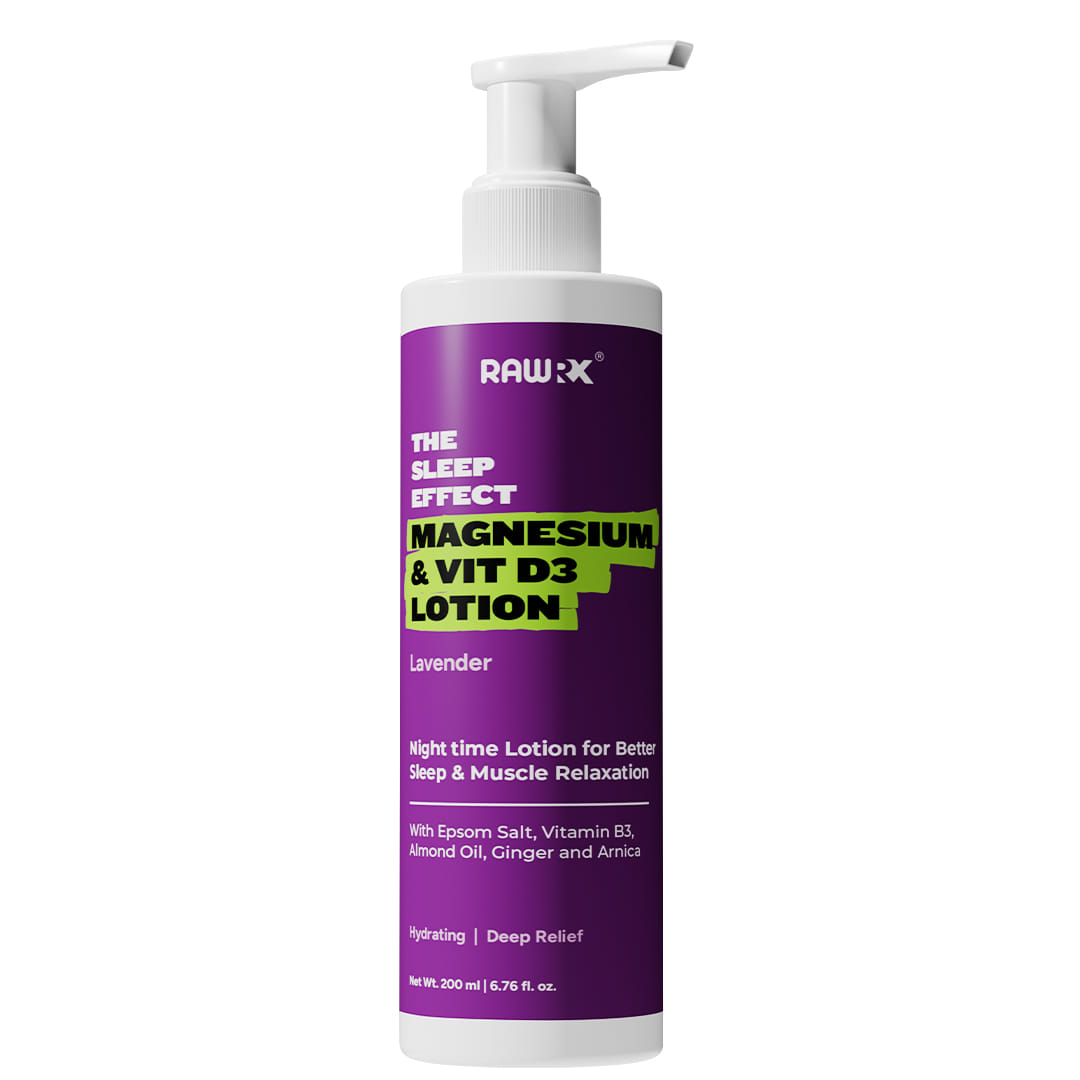 RawRX Magnesium & Vitamin D3 Lotion for Sleep & Muscle Relaxation