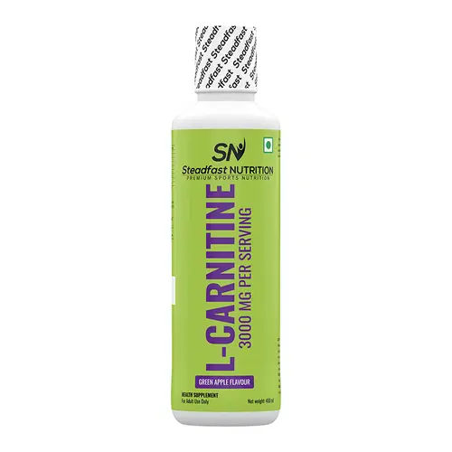 Steadfast Nutrition L-Carnitine 3000mg Liquid Supplement with Vitamin B5, Boosts Performance & Endurance, Aids Muscle Recovery, Supports Weight Loss & Metabolism,450ml(Green Apple Flavour) Steadfast Nutrition L-Carnitine 3000mg Liquid Supplement with Vitamin B5, Boosts Performance & Endurance, Aids Muscle Recovery, Supports Weight Loss & Metabolism,450ml(Green Apple Flavour)