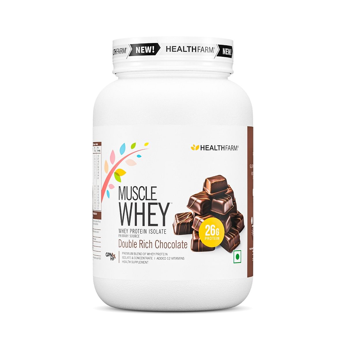 

Healthfarm Muscle Whey protein (Double Rich Chocolate, 1kg)