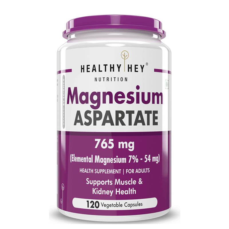 HealthyHey Nutrition Magnesium Aspartate 765 mg 120 Vegetabel Capsules