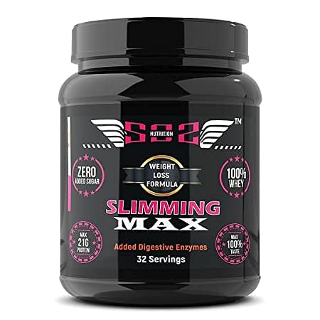 

SOS Nutrition Slimming Max Weight Loss Product for Women Whey Protein Powder (32 Servings, Strawberry, Glowing Skin, Healthy Hairs, Immunity Booster)