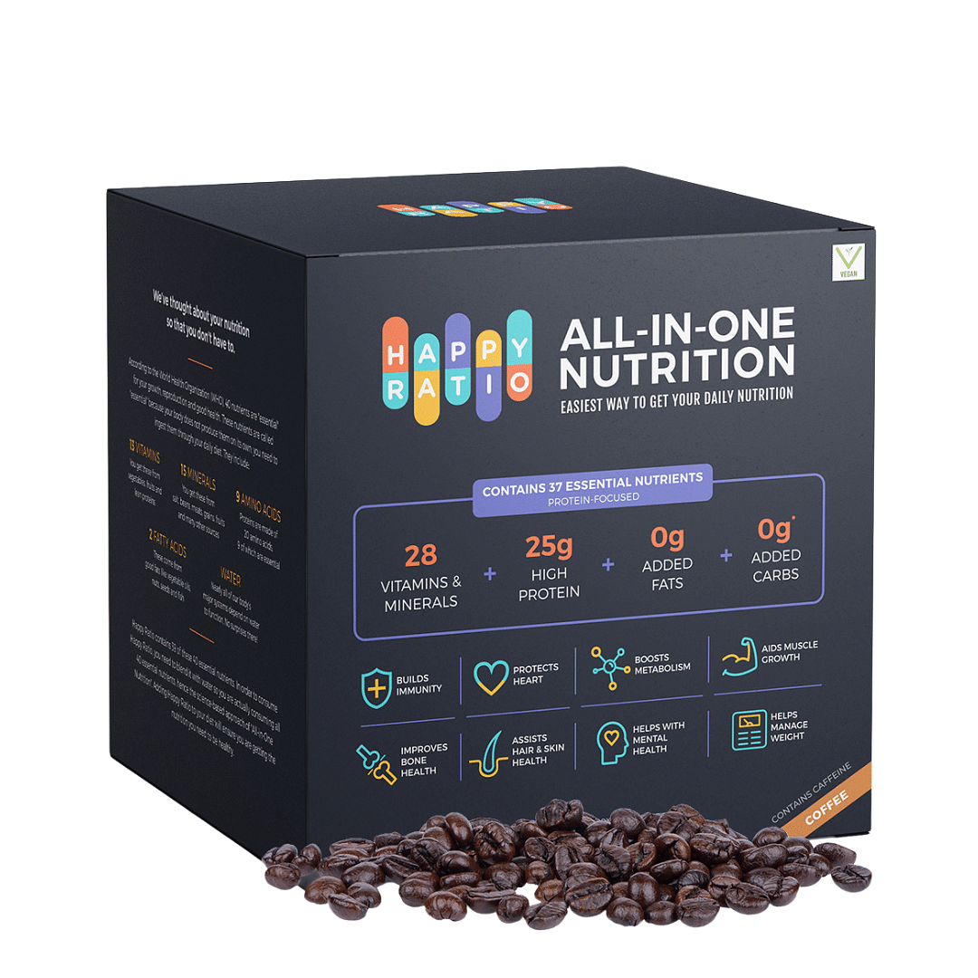 

All-In-One Plant Protein Shake, Vegan - Coffee, Pack of 14 (14 X 37g)