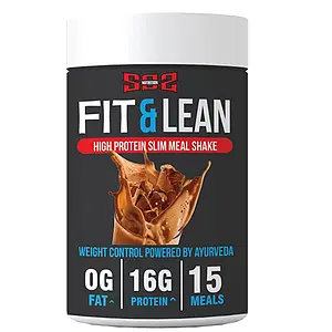 SOS Nutrition FIT & LEAN Meal Replacement Slim Shake for Weight Loss - High Protein, Powered with Ayurvedic Herbs and Immunity Booster Multi Vitamins - Rich Chocolate, 450g