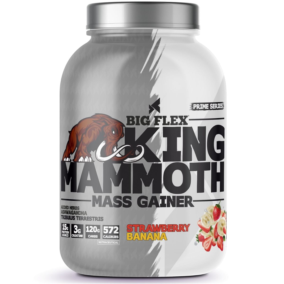 

Bigflex King Mammoth Mass Gainer, 3Kg [ (Strawberry-Banana ] | High Protein and High Calorie Mass Gainer, Weight Gainer | 572 Calories | 15G Protei...