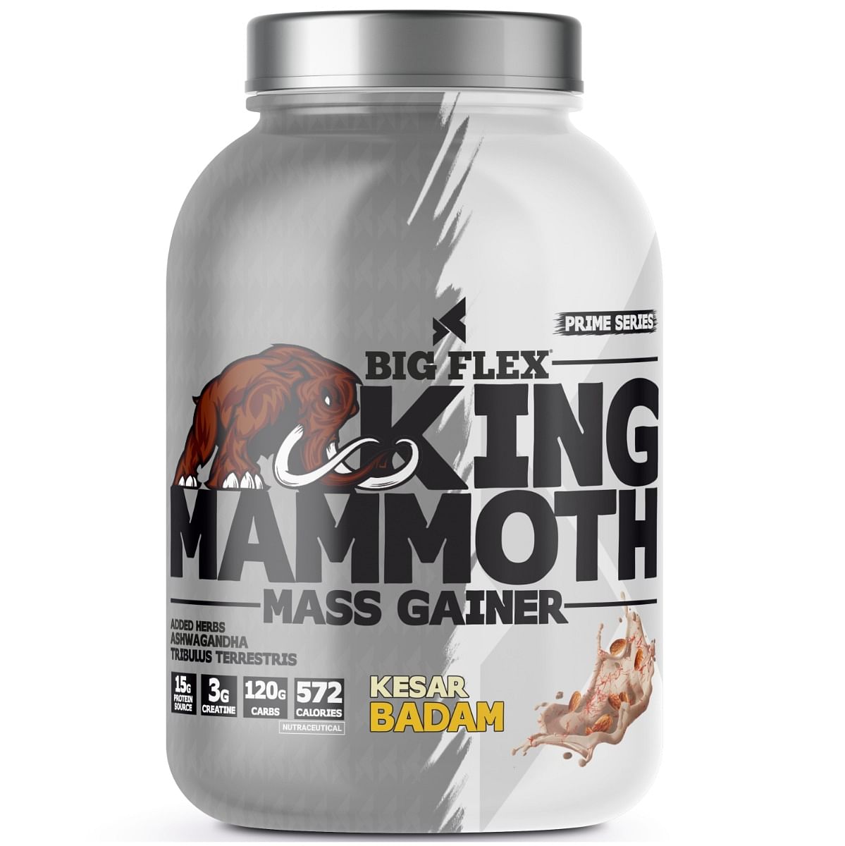 

Bigflex King Mammoth Mass Gainer, 3Kg [ Kesar Badam ] | High Protein and High Calorie Mass Gainer, Weight Gainer | 572 Calories | 15G Protein | 3G ...