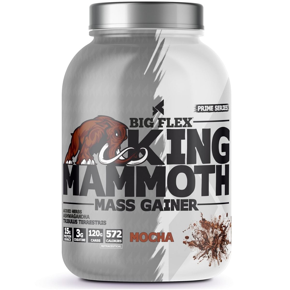 

Bigflex King Mammoth Mass Gainer, 3Kg [ (Mocha ] | High Protein and High Calorie Mass Gainer, Weight Gainer | 572 Calories | 15G Protein | 3G Creat...