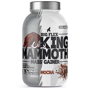 Bigflex King Mammoth Mass Gainer, 1Kg | High Protein and High Calorie Mass Gainer, Weight Gainer | 572 Calories | 15G Protein | 3G Creatine | 250mg Tribulus Terrestris | 250mg Ashwagandha & 750mg L-Taurine