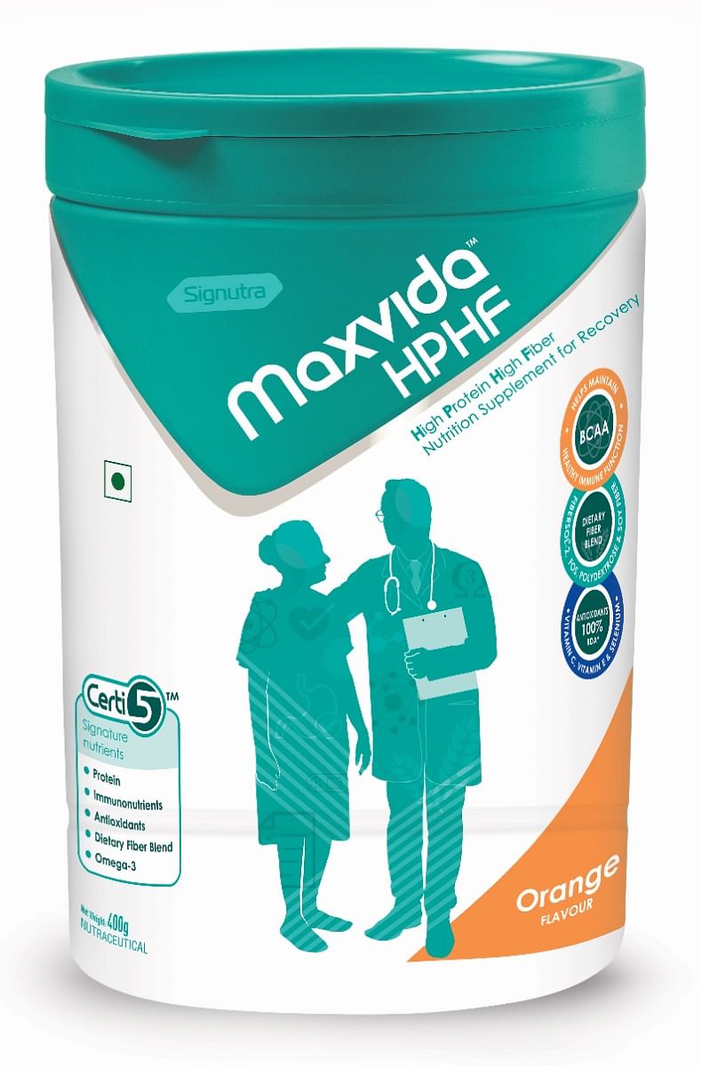 

Maxvida HPHF - High Protein High Fiber Supplement for Recovery - Jar (Orange Flavored, 400g)