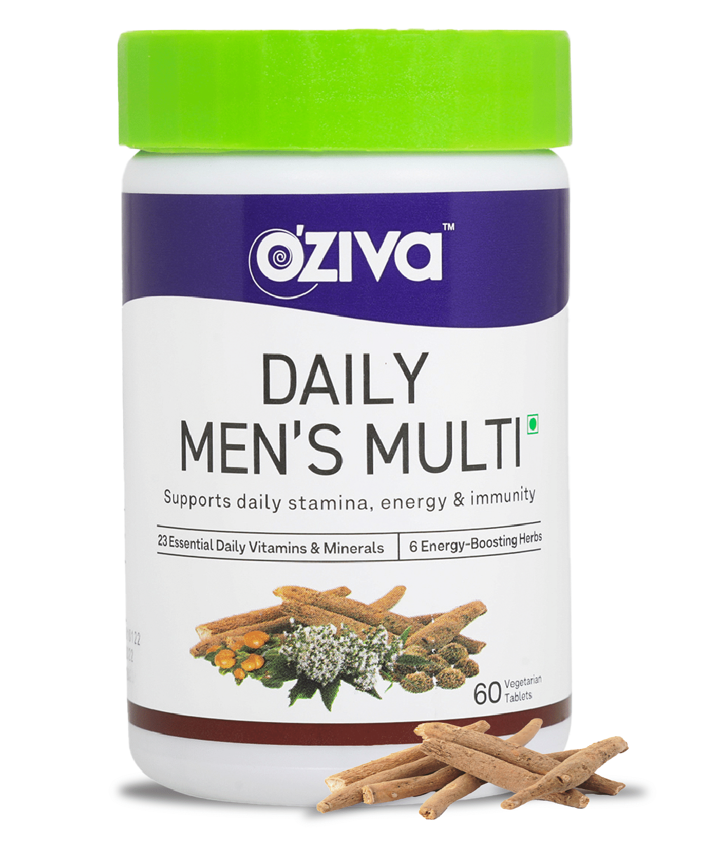 

Oziva Daily Men'S Multi Tablets - 60 Veg Tablets (Multivitamin For Men With Ashwagandha, Akarkara & Choline) For Daily Stamina, Energy & Immunity (...