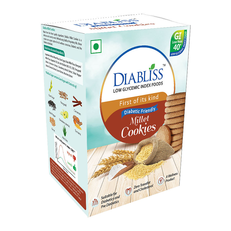 

Diabliss Diabetic Friendly Millet Cookies 150g Box