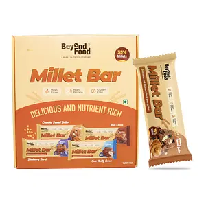 Beyond Food Millet Bar - Peanut Butter | Pack Of 6 | 6x40G