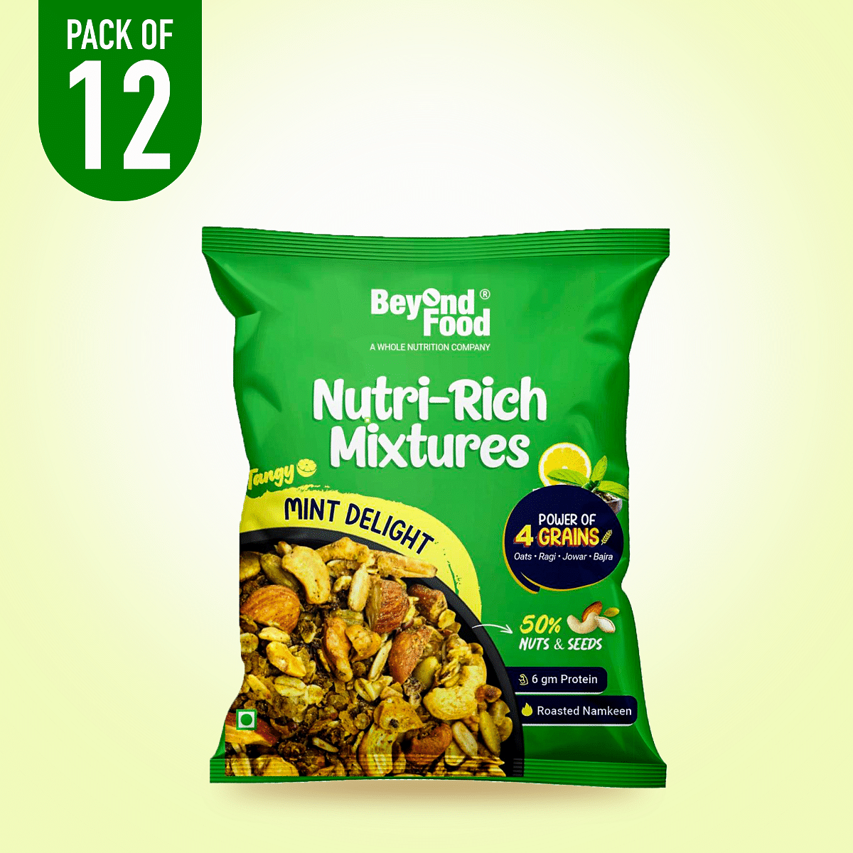 

Beyond Food Nutri Mixtures - Mint Delight | Pack Of 12 | 12x30G